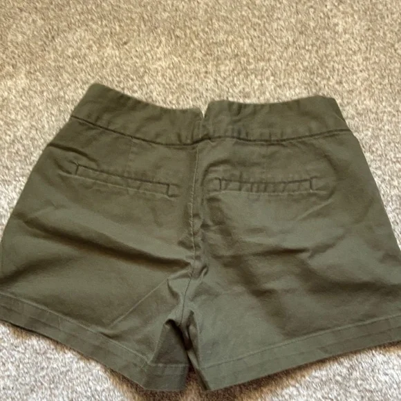 Olive Green Women's Casual Shorts - Picture 4 of 5